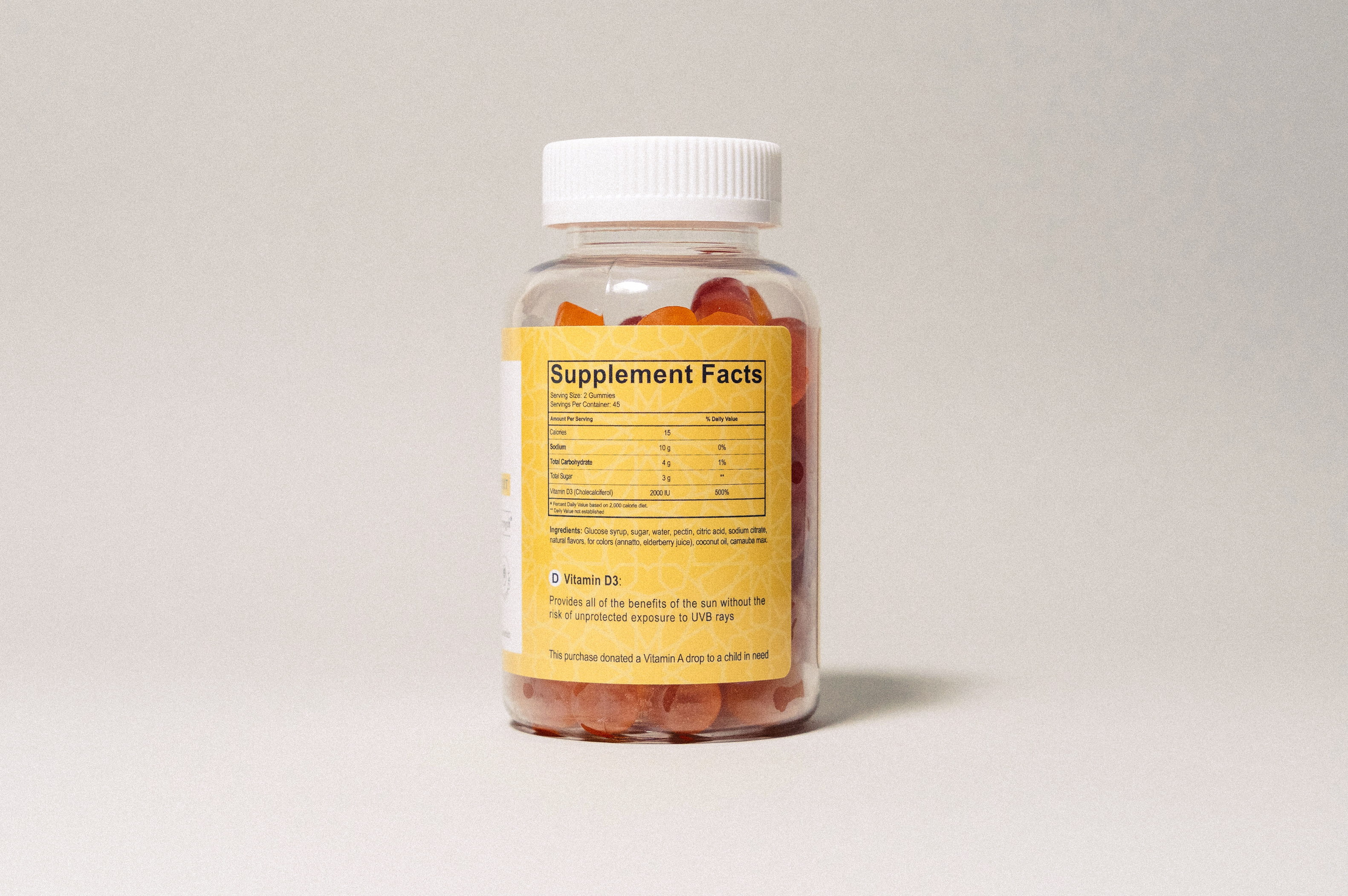 Halal Vitamin D3 2000 IU Gummies - 90 Count | Salaam Nutritionals