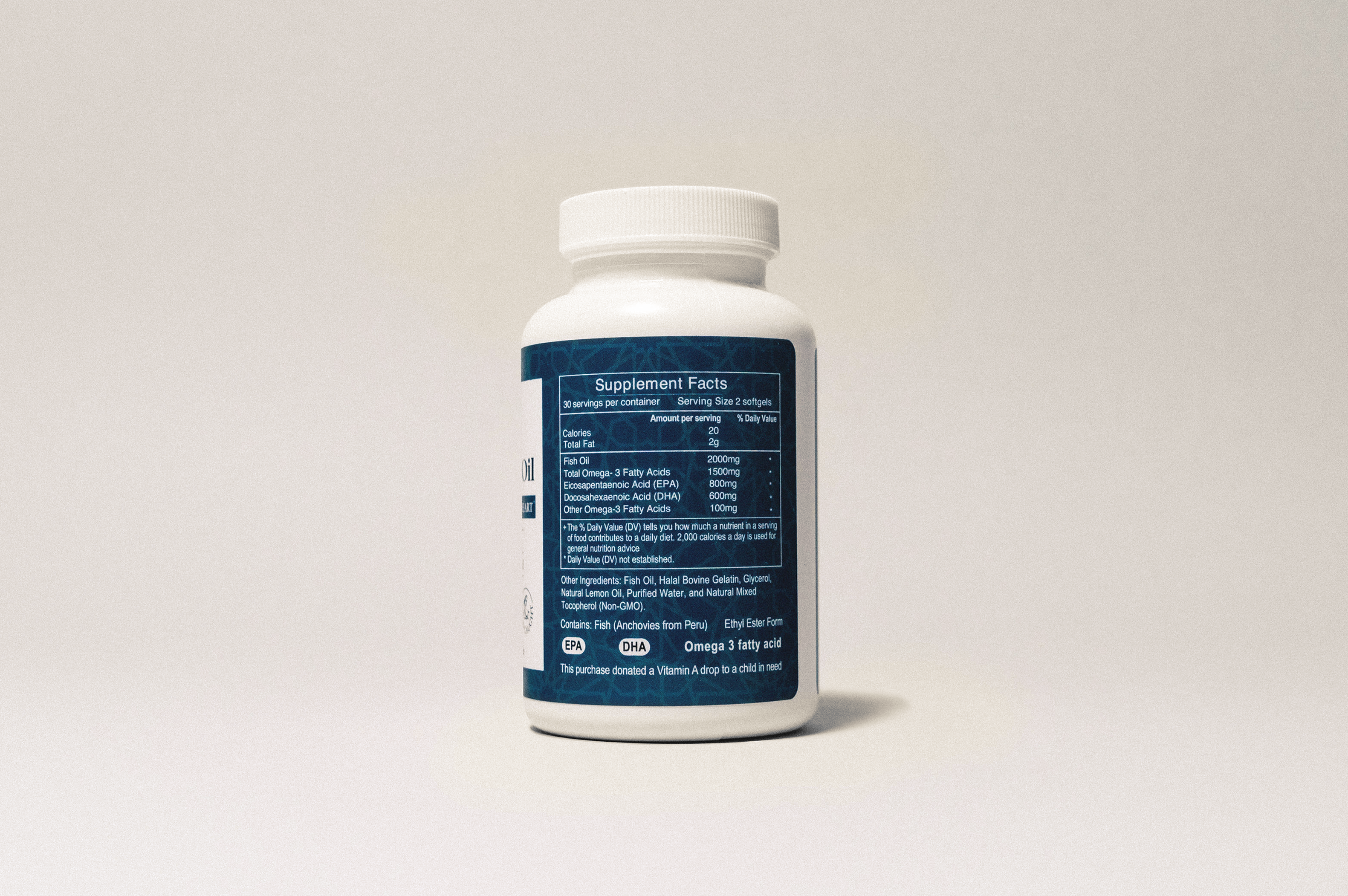 Halal Fish Oil 2000mg Omega-3 Soft Gels with EPA & DHA - 60 Count | Salaam Nutritionals